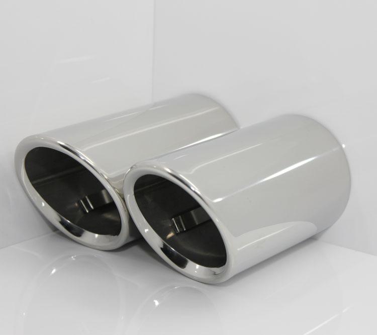 A pair vw cc  chome exhaust muffler tip tips pipes for volkswagen cc 2013 new