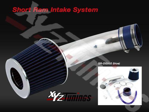 Blue 97-03 durango/dakota 3.2/3.9/5.9l v6/v8 short ram air intake + filter 3"