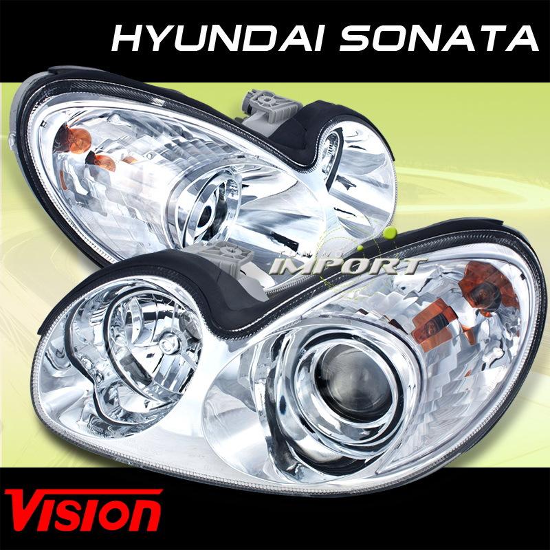 Fit 2002-2005 hyundai sonata replacement left right pair headlight assembly