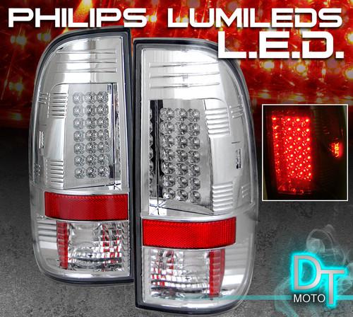 97-03 f150 99-07 f250 f350 f450 f550 philips-led perform clear tail lights lamps