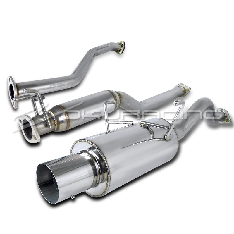 2001-2005 honda civic 2dr/4dr polished muffler catback exhaust