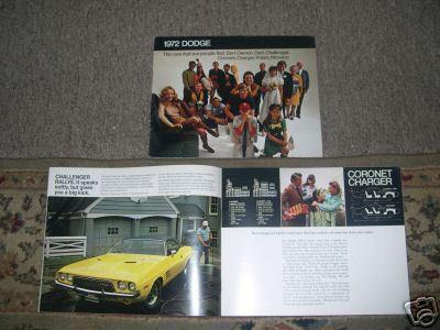 1972 dodge dart demon challenger charger sales brochure