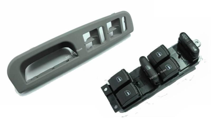 Grey master window switch control panel trim bezel for vw passat jetta golf mk4