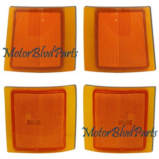 94-02 chevy ck suv truck side marker lights lamps 4 pcs