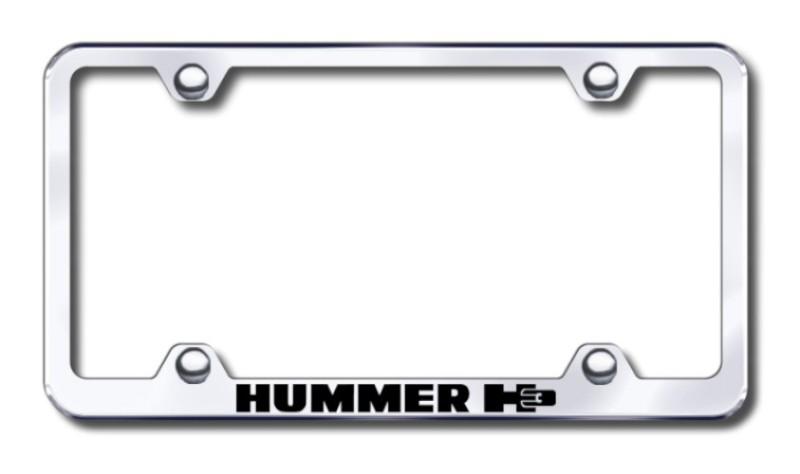 Gm h3 wide body  engraved chrome license plate frame made in usa genuine