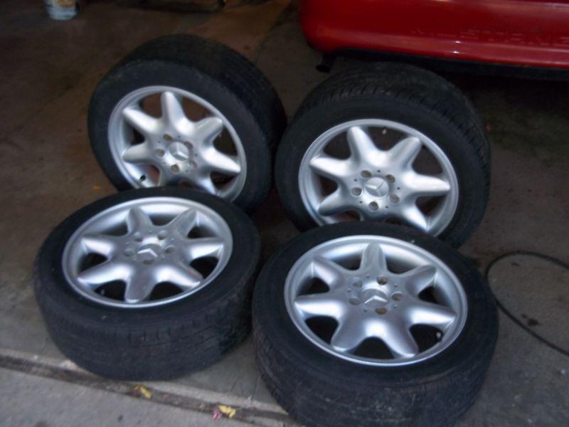 (4) 01-03 mercedes c240 c230 c320 oem factory 16" alloy rims wheels 16"