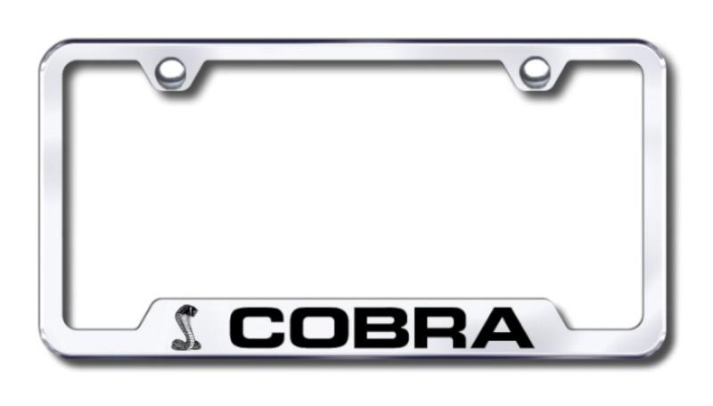 Ford cobra  engraved chrome license plate frame made in usa genuine