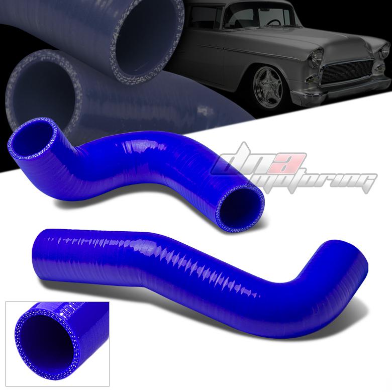 55-57 chevy small block 150/210 v8 blue silicone direct fit radiator hose piping