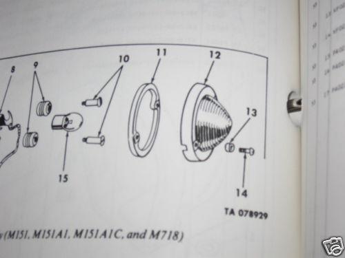 1 m151 jeep turn signal parts kit 5703310 nos