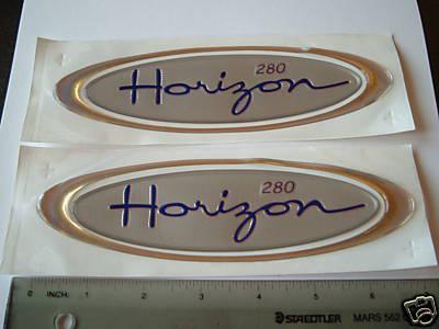 Four winns wellcraft boat 3d marine wet look gel horizon 280 stickers decals