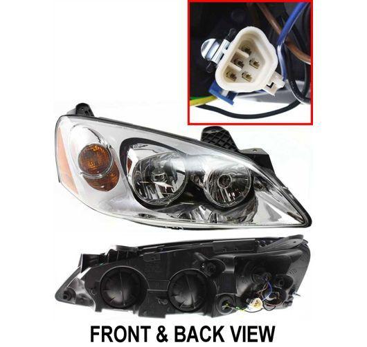 05-10 pontiac g6 headlight headlamp w/amber signal passenger side right hand rh