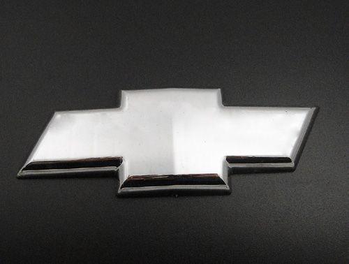 13cm chevrolet chevy logo bow tie tahoe chrome car badge emblem silver