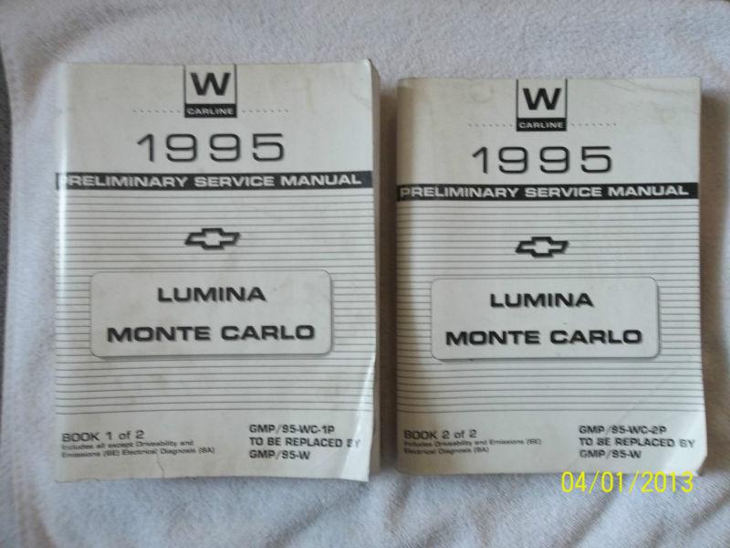 1995 chevy lumina monte carlo preliminary shop service  manual