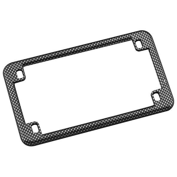 A631d  carbon fiber look-a-like license plate frame for harley-davidson