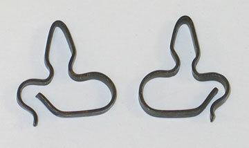 1953-1966 corvette front crossover brake line clip set of 2