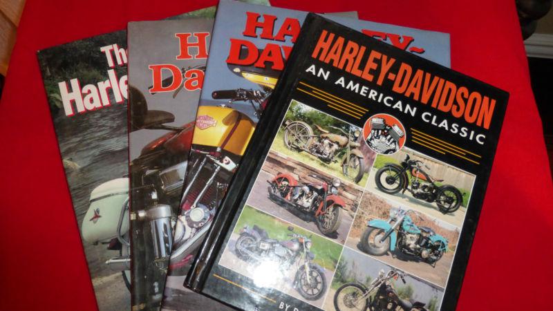 Set of 4 harley davidson hard cover books collection