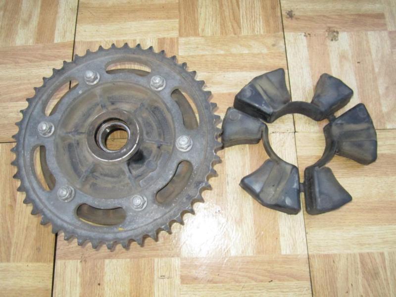 1990 kawasaki zx750 ninja zx 750 .. rear sprocket hub , sprocket , rubbers