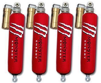 Red shock covers polaris ranger 400 500 800 efi xp hd ev 4x4 (set of 4)