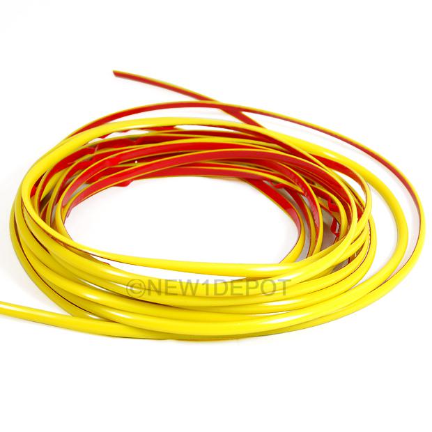 3mmx5m car yellow decor moulding trim strip for handle cover bumper fender radio