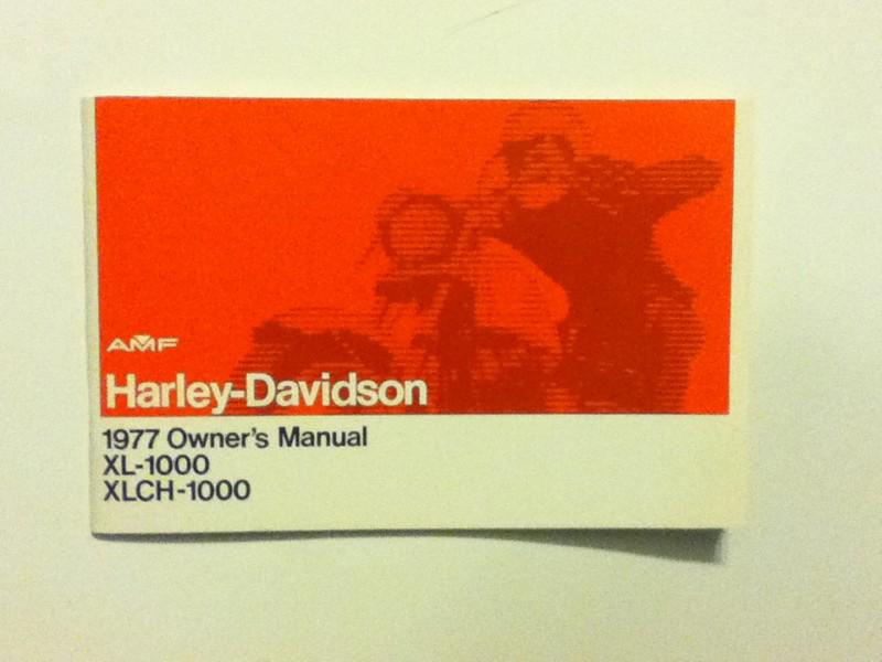 Nos 1977 harley davidson sportster xlch owners manual