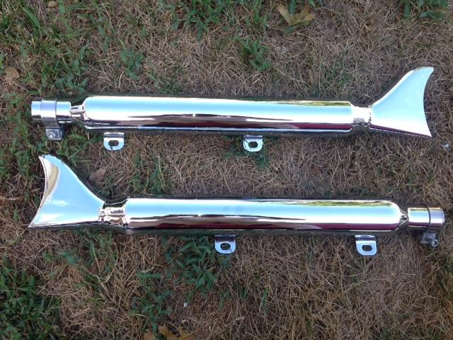 Samson 3in silver bullet slipons stock headers 29in fishtail harley flsts flstsi