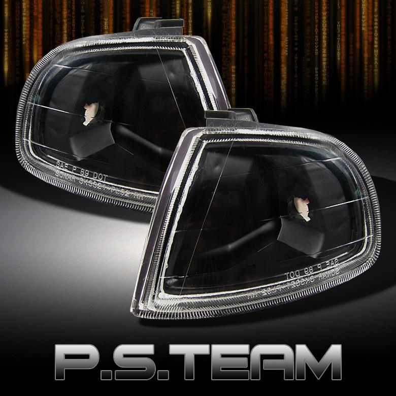 92-96 honda prelude jdm black corner signal lights lamps pair left+right