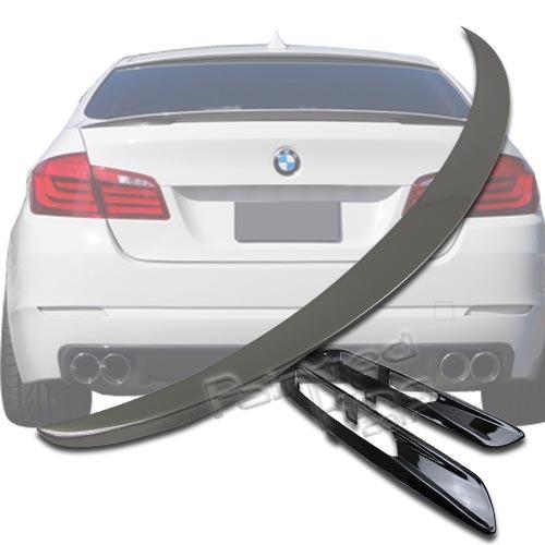 Bmw f10 5-series performance type trunk spoiler & side fender cover painted