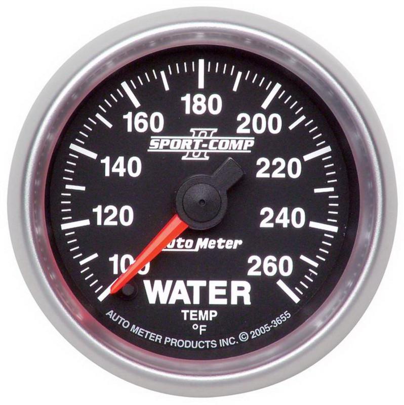 Auto meter 3655 sport-comp ii; electric water temperature gauge