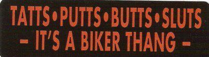 Motorcycle sticker for helmets or toolbox #480 it's a biker thang
