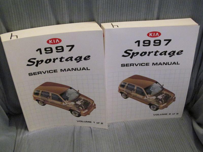 1997 kia sportage service manual guide sc book volume 1 & 2 ase certified