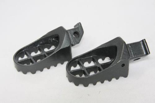 Gray motocross mx steel foot pegs fit suzuki rm rm85 rm85l dr-z125l dr-z125