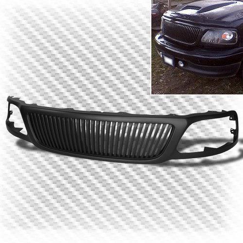 1999-2003 ford f150/expedition matt black abs plastic grille hood grill set