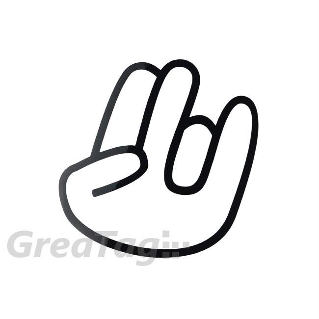 2004-2012 ford f150 f250 sd shocker hand finger joking window drift jdm sticker