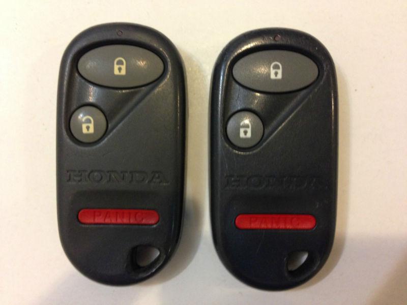 Lot of 2 honda key less entry remote 01-06 civic hybrid pilot element oem fob