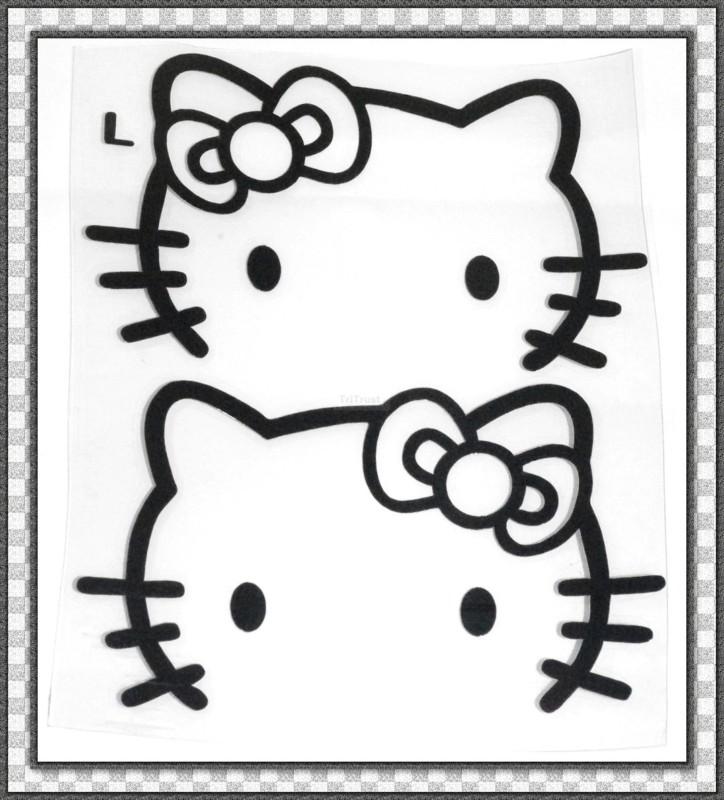  black hello kitty vinyl decal sticker windows you get 2 pieces