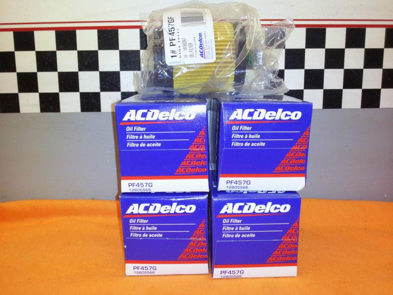 Lot of 5  acdelco pf457gf engine oil filter 12605566