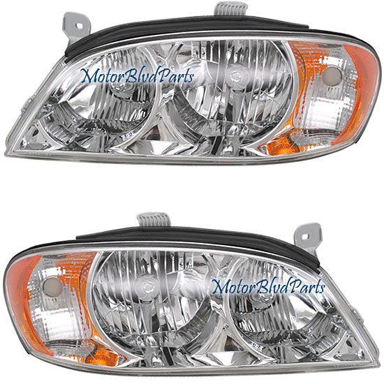 02-04 spectra sedan headlights headlamps right+left set