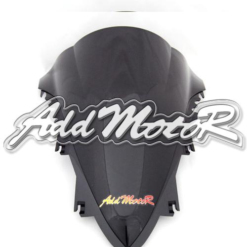 Double bubble black windshield motorcycle windscreen for yzf r1 07-08