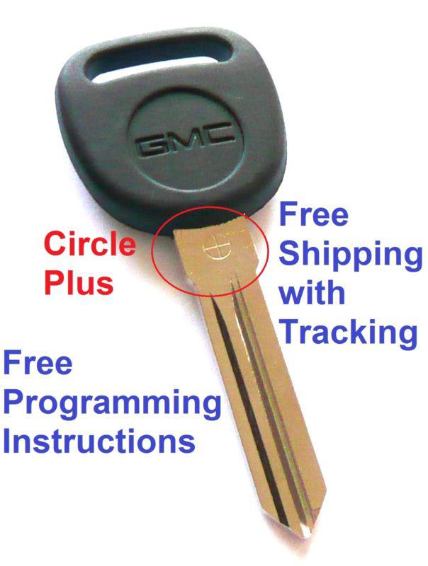 Gmc circle plus transponder key blank  ignition free programming instructions