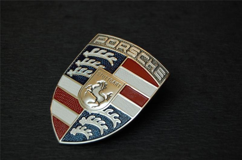 Porsche oem refinished polished nickel plate crest / badge / logo / shield - 996