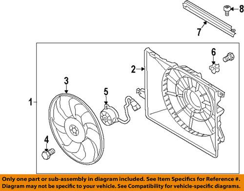 Kia oem 253501u100 cooling fan-fan shroud