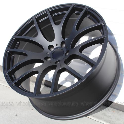 Set (4) 22" 22x10 bmw x5 x6 e70 e71 matte black wheels rims mesh concave