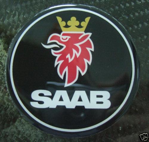 3d 2,5" saab black hood badge emblem decal 9-3 9-5 95