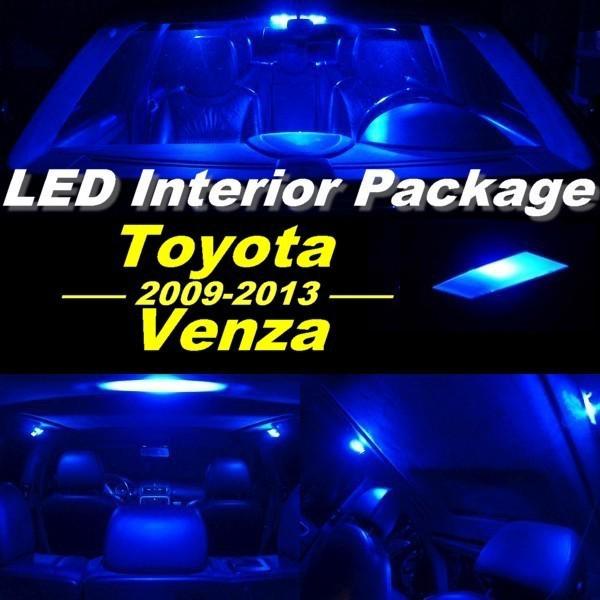 8 x blue led lights interior package kit for 2009-2013 toyota venza