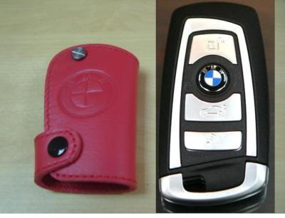 2010 bmw 7-series smart key remote  fob glove cover red