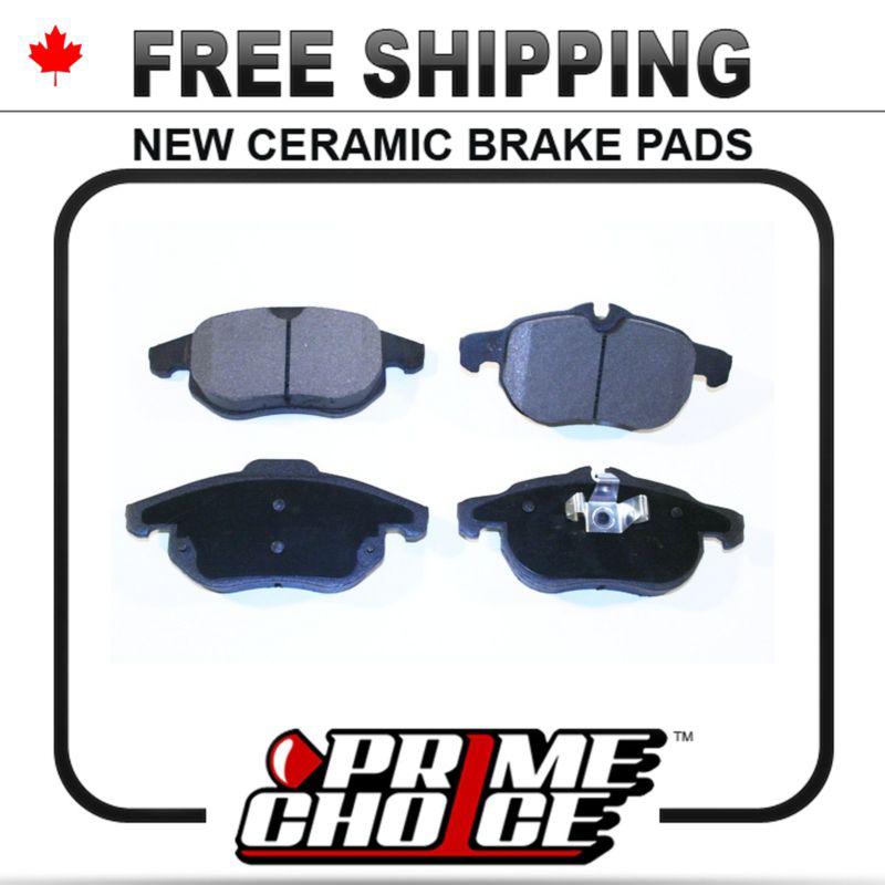 New premium complete set of front ceramic disc brake pads with shims