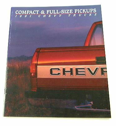 1991 91 chevrolet chevy truck brochure pickup s-10 s10  2500