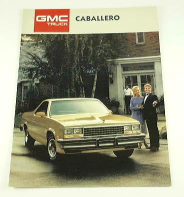 1987 87 gmc caballero truck brochure 