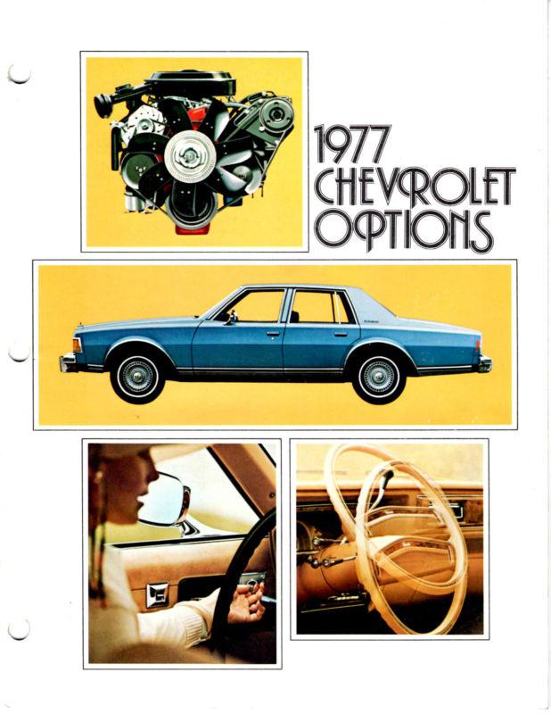 1977 chevrolet cars 77 original available chevrolet options brochure 20 pages