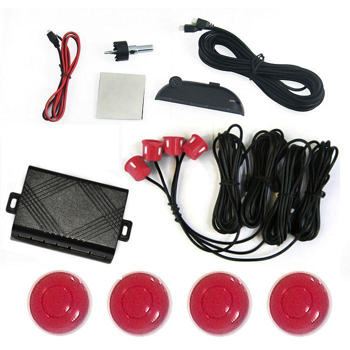 Sto car parking 12v led display red sensor reverse radar